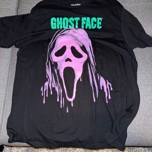 NWT Ghostface Scream Neon T-Shirt Horror Halloween Size S Black